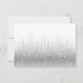 Grijze glitter ombre chic dank u bedankkaart (Achterkant)