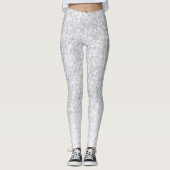 Grijze glitter sprankelt modern leggings (Voorkant)