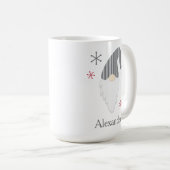 Grijze gnome en Snowflake Holiday Mok (Voorkant rechts)