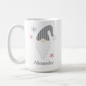 Grijze gnome en Snowflake Holiday Mok (Links)