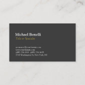 Grijze Gold Colour Handwriting Script-Visitekaartj Visitekaartje (Achterkant)