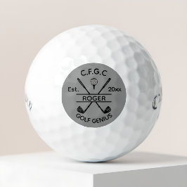 Grijze Golf Genius Cross Club Naam Golfballen