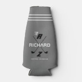 grijze golfgepersonaliseerde kantelkoeler flesjeskoeler (Voorkant)