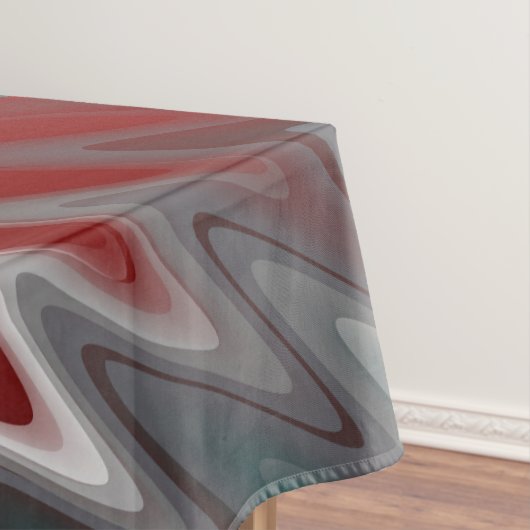 Grijze golven op blauwgroen met vuurwapens tafelkleed (Voorbeeld)