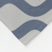 Grijze golvende lijn retro minimaal Scandinavisch Fleece Deken (Hoek)
