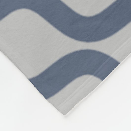 Grijze golvende lijn retro minimaal Scandinavisch  Fleece Deken (Hoek)