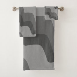 Grijze golvende oceaangolven verlooppatroon bad handdoek