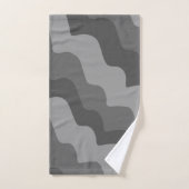Grijze golvende oceaangolven verlooppatroon bad handdoek (Handdoek)