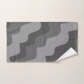 Grijze golvende oceaangolven verlooppatroon bad handdoek (Handdoek)