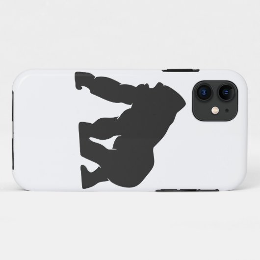 Grijze gorilla Case-Mate iPhone case (Achterkant (horizontaal))