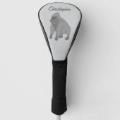 Grijze Gorilla Design Golfheadcover (Voorkant)