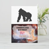 Grijze gorilla kaart (Staand voorkant)