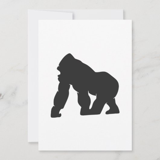 Grijze gorilla kaart (Achterkant)