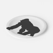 Grijze gorilla papieren bordje (Gekanteld)