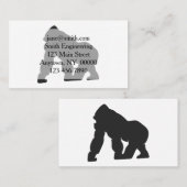 Grijze gorilla visitekaartje (Voorkant / Achterkant)