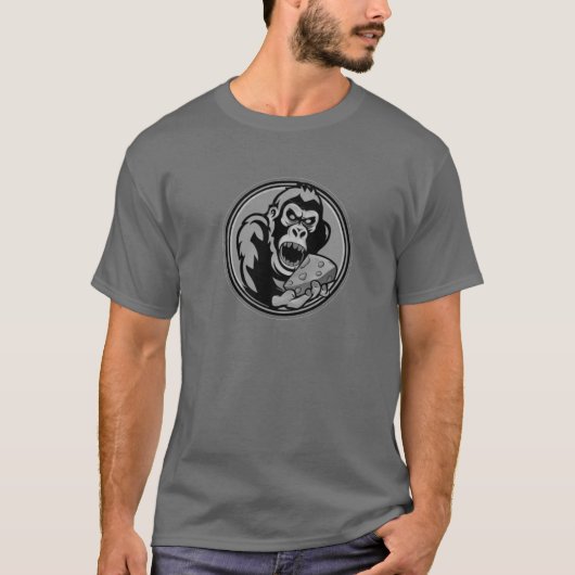 Grijze gorillakaas t-shirt (Voorkant)