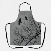 Grijze gothische gewassen en bomen schort (Voorkant)