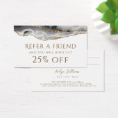Grijze Goud Agate Referral-Kaart Visitekaartje (Bureau)