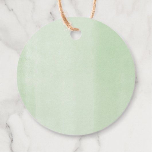 Grijze goudelegante eucalyptusbaby shower bedankjes labels (Achterkant)