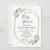 Grijze gouden Baby shower Minimalistische moeder o Kaart (Voorkant)