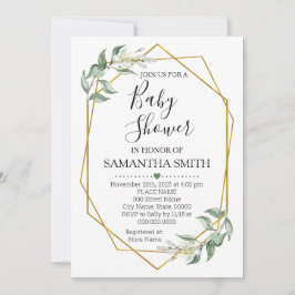 Grijze gouden Baby shower Minimalistische moeder o Kaart