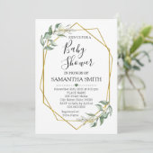 Grijze gouden Baby shower Minimalistische moeder o Kaart (Staand voorkant)