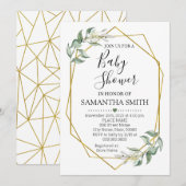 Grijze gouden Baby shower Minimalistische moeder o Kaart (Voorkant / Achterkant)