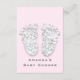 Grijze gouden Baby shower Voetbal Silver Girl Roze Kaart