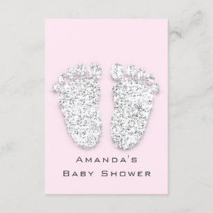 Grijze gouden Baby shower Voetbal Silver Girl Roze Kaart