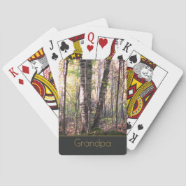 Grijze gouden en witte baarzen pokerkaarten