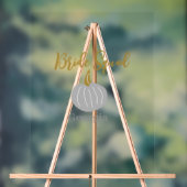 Grijze gouden pompoen herfst bride squad modern acryl bord (Neutraal)