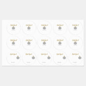 Grijze gouden pompoen herfst bride squad modern labels (Vel)