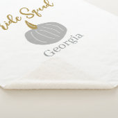 Grijze gouden pompoen herfst bride squad modern sherpa deken (3/4)