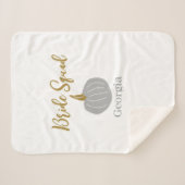 Grijze gouden pompoen herfst bride squad modern sherpa deken (Voorkant (horizontaal))