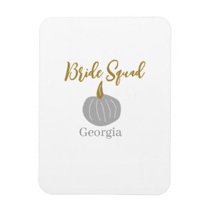 Grijze gouden pompoen herfst bruid squad modern  magneet