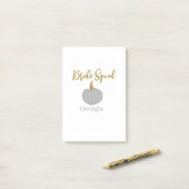 Grijze gouden pompoen herfst bruid squad modern  post-it® notes (Op bureau)