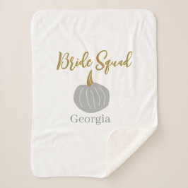 Grijze gouden pompoen herfst bruid squad modern  sherpa deken