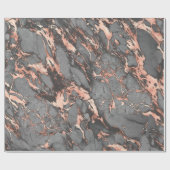 Grijze gouden roos, gemarmerd modern design cadeaupapier (Vlak)