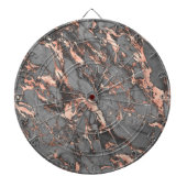 Grijze gouden roos, gemarmerd modern design dartbord (Voorkant)