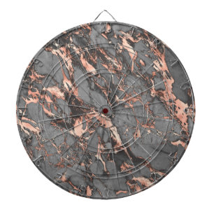 Grijze gouden roos, gemarmerd modern design dartbord