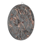 Grijze gouden roos, gemarmerd modern design dartbord (Voorkant Links)