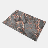 Grijze gouden roos, gemarmerd modern design deurmat (Schuin)