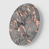 Grijze gouden roos, gemarmerd modern design grote klok (Hoek)