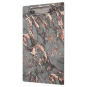 Grijze gouden roos, gemarmerd modern design klembord (Links)