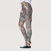 Grijze gouden roos, gemarmerd modern design leggings (Links)
