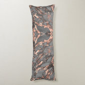 Grijze gouden roos, gemarmerd modern design lichaamskussen (Achterkant (Verticaal))