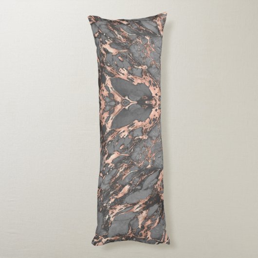 Grijze gouden roos, gemarmerd modern design lichaamskussen (Achterkant (Verticaal))