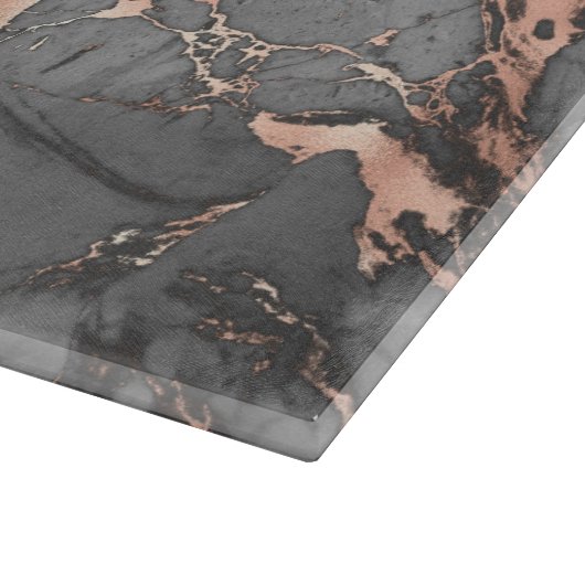 Grijze gouden roos, gemarmerd modern design snijplank (Hoek)