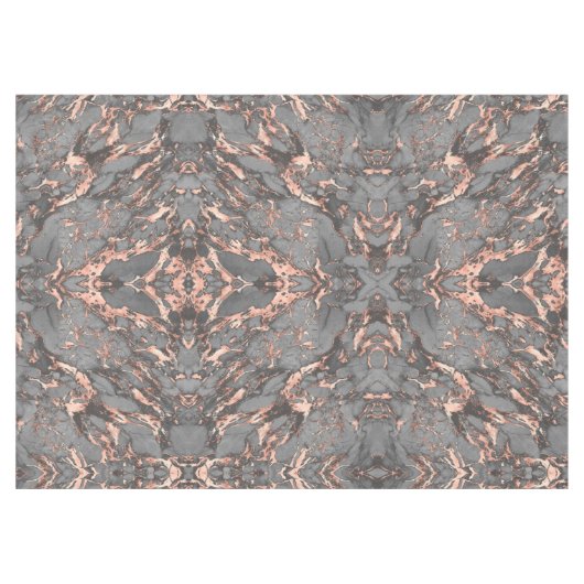 Grijze gouden roos, gemarmerd modern design tafelkleed (Voorkant (Horizontaal))