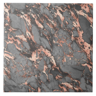 Grijze gouden roos, gemarmerd modern design tegeltje